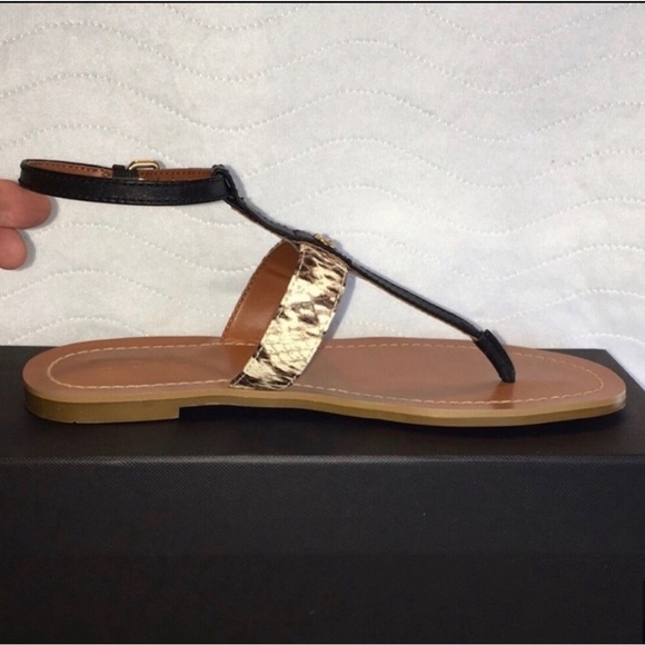 Coach Black/Natural Sandals Size 8 - Picture 12 of 15